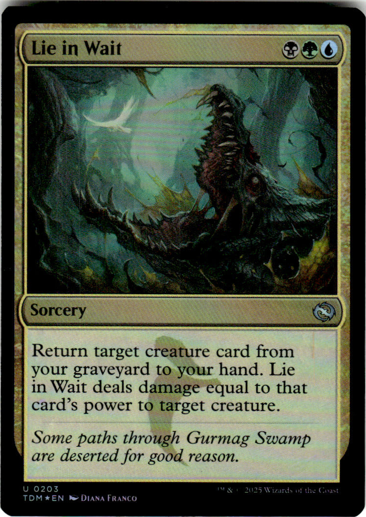 Lie in Wait Tarkir: Dragonstorm 203 U Foil Magic: The Gathering Near Mint