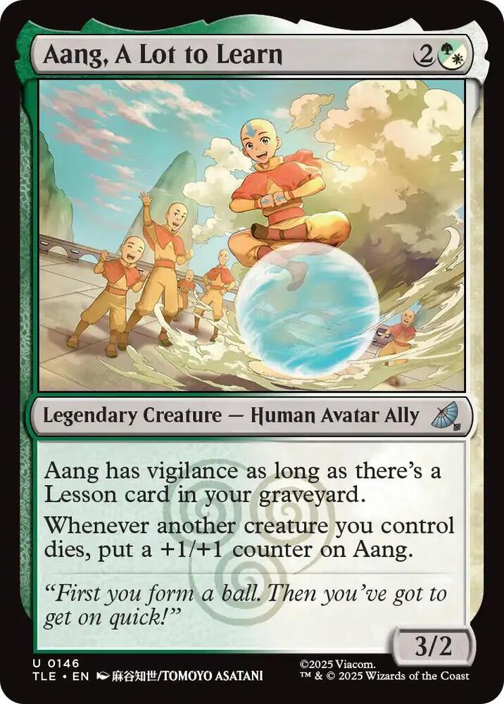 Aang, A Lot to Learn TLE 146 NM Magic: The Gathering
