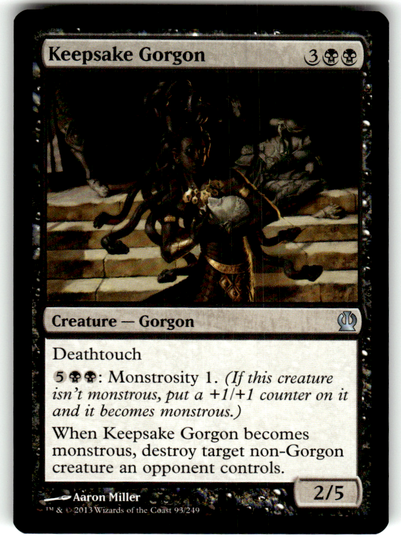 Keepsake Gorgon Theros 93 U Magic: The Gathering Near Mint