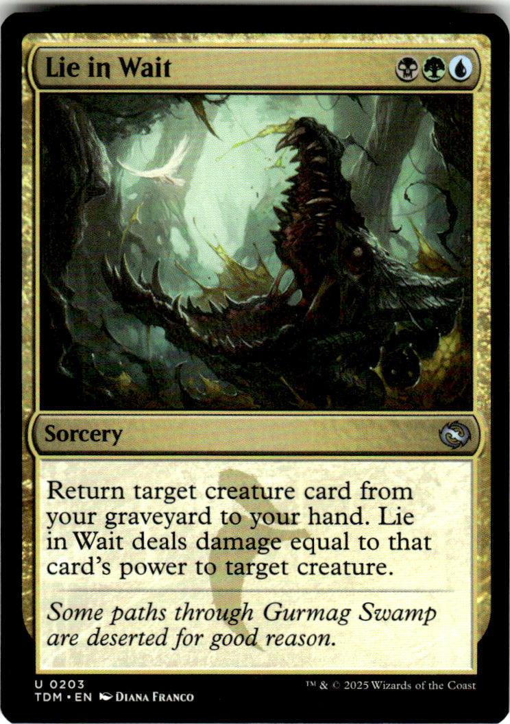Lie in Wait Tarkir: Dragonstorm 203 U Magic: The Gathering Near Mint