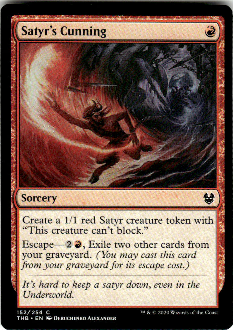 Satyr's Cunning Theros Beyond Death 152 C Magic: The Gathering Near Mint