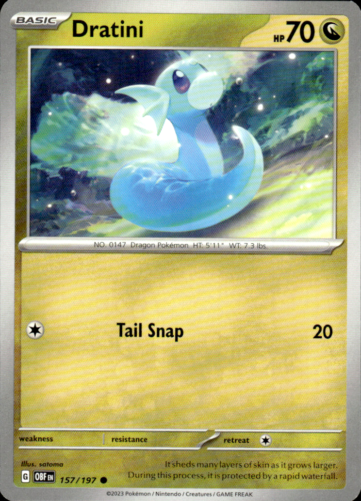Dratini Obsidian Flames 157/197 Common Pokémon — English Near Mint
