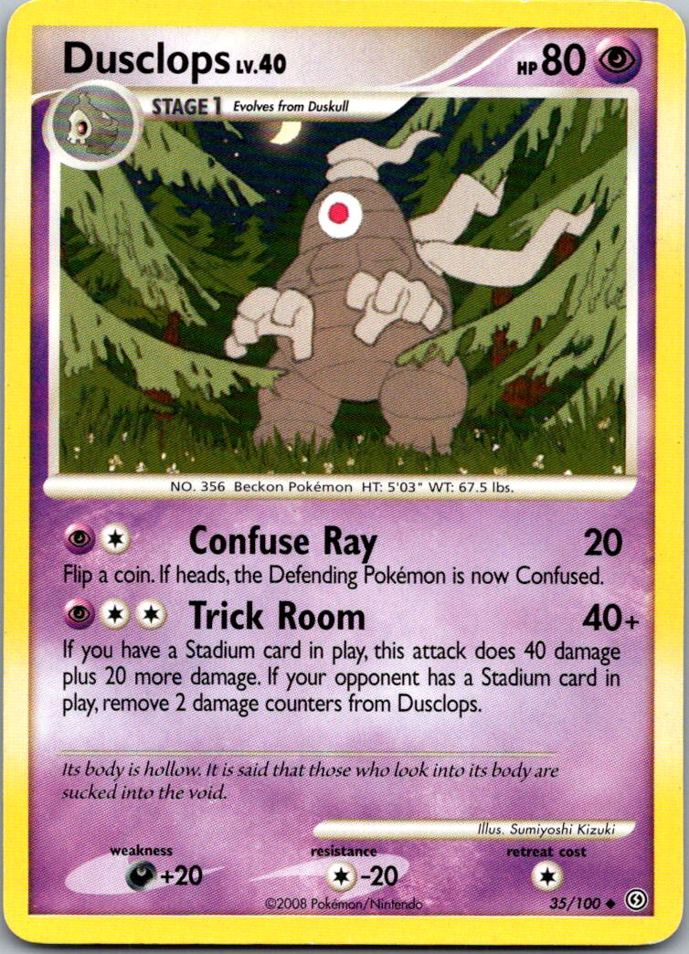 Dusclops 35/100 Uncommon Stormfront Pokemon Heavily Played