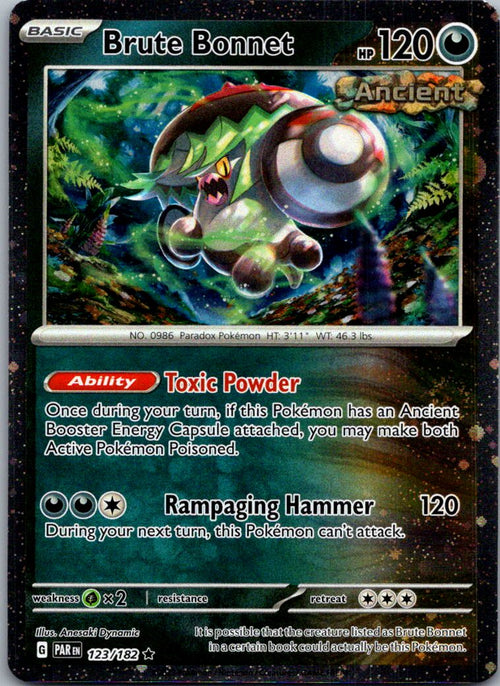 Brute Bonnet 123/182 Holo Rare Miscellaneous Cards & Products Pokemon Near Mint