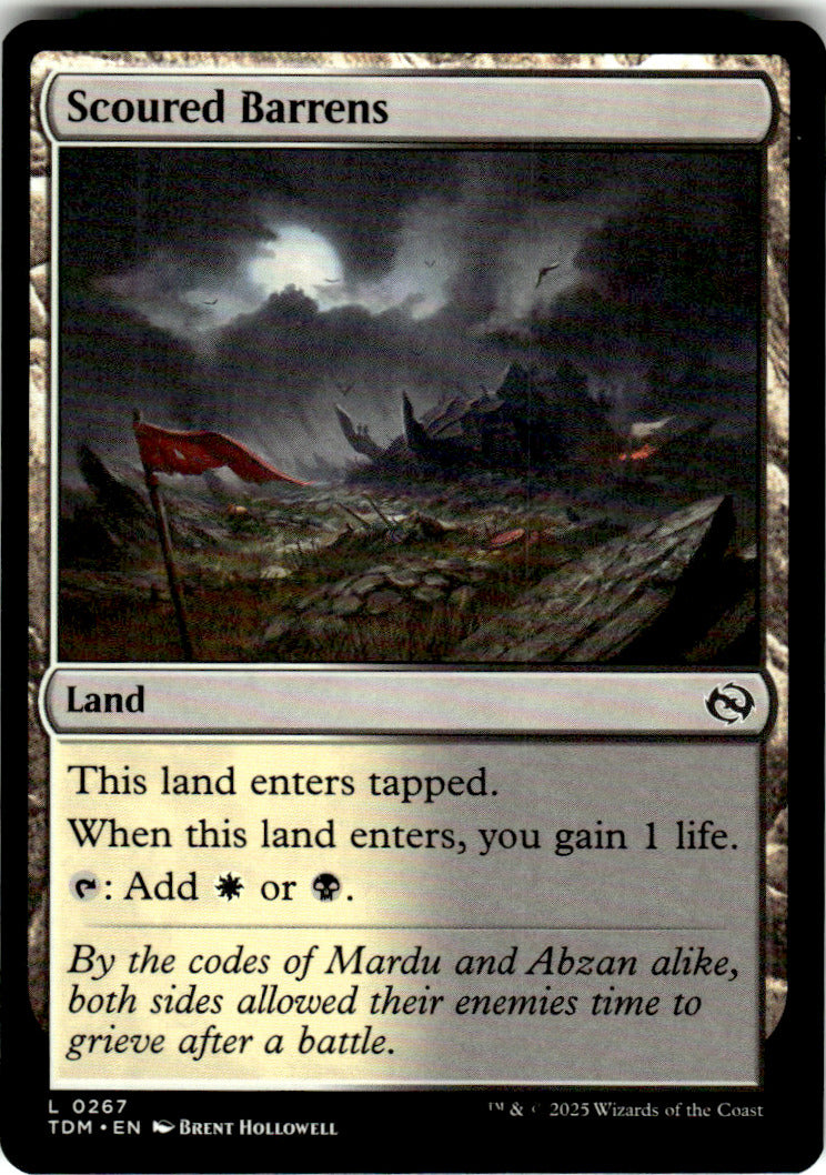 Scoured Barrens Tarkir: Dragonstorm 267 L Magic: The Gathering Near Mint