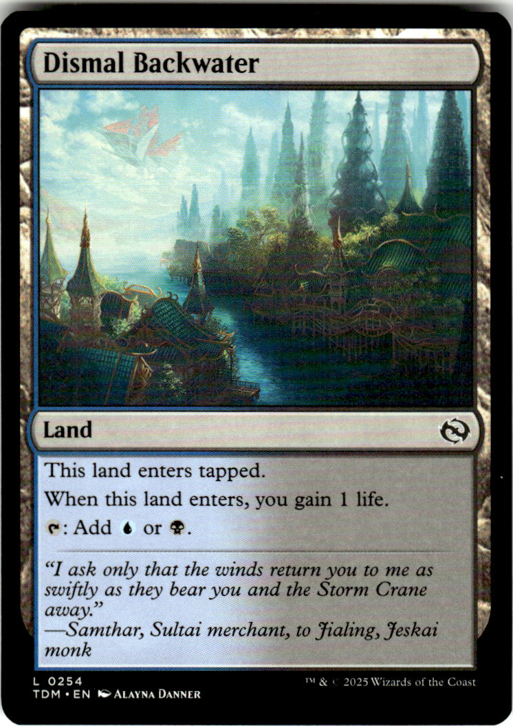 Dismal Backwater Tarkir: Dragonstorm 254 L Magic: The Gathering Near Mint