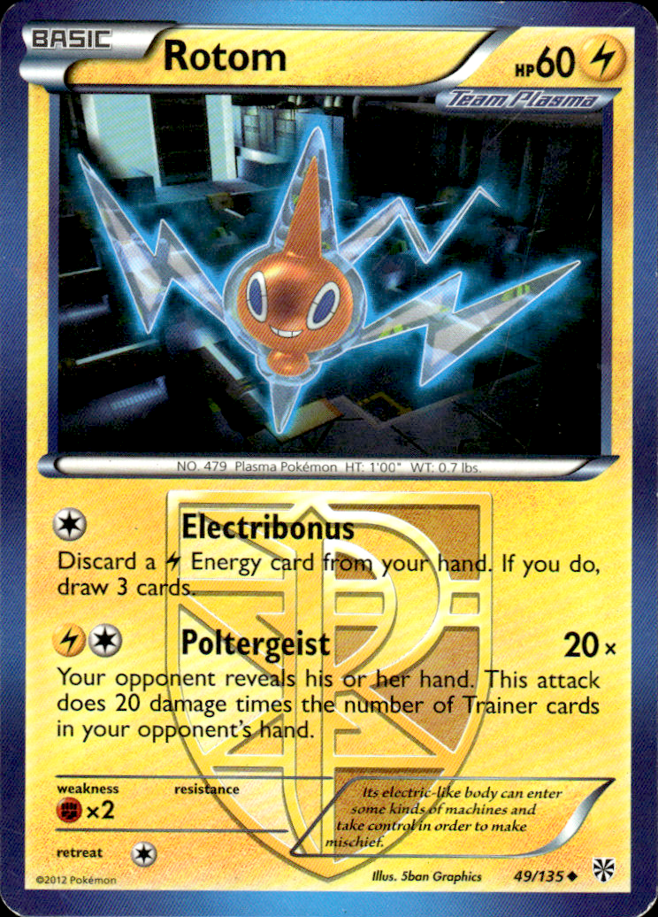 Rotom (Team Plasma) Plasma Storm 49/135 Uncommon Pokémon — English