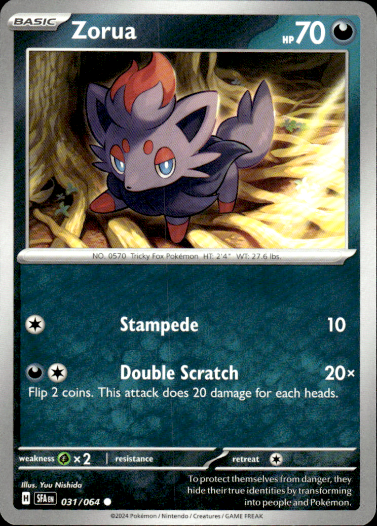 Zorua Shrouded Fable 031/064 Common Pokémon — English Near Mint