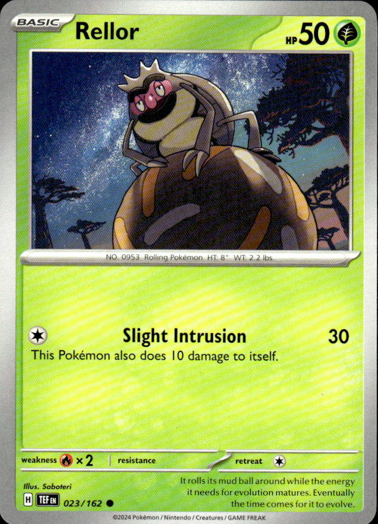 Rellor Temporal Forces 023/162 Common Pokémon — English Near Mint