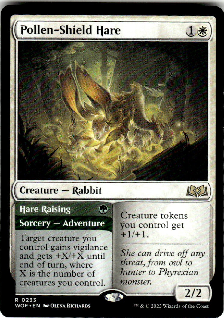 Pollen-Shield Hare Wilds of Eldraine 233 R Magic: The Gathering Near Mint