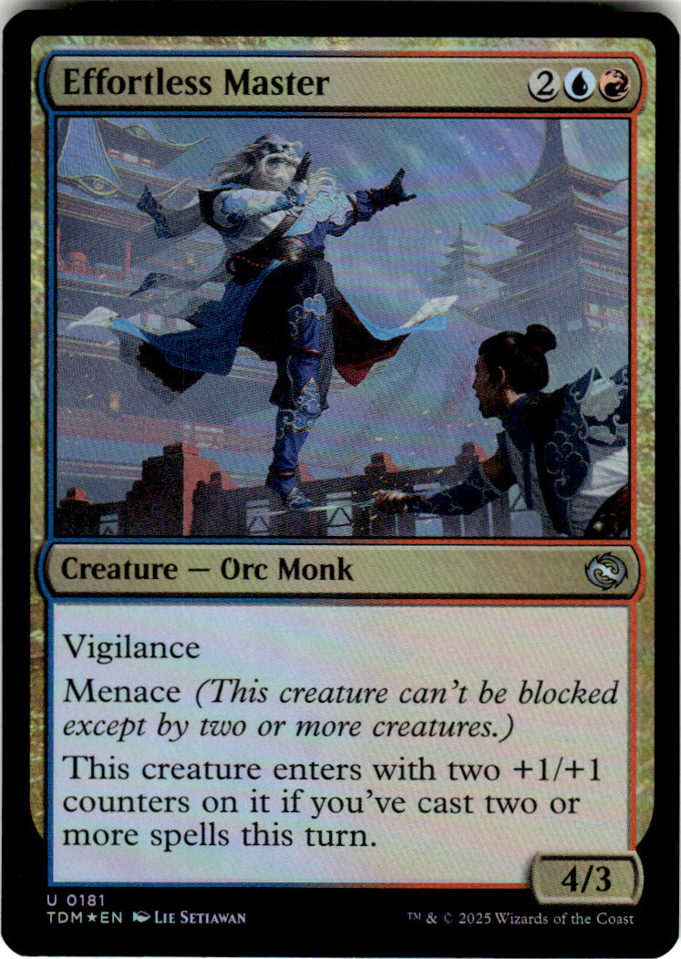 Effortless Master Tarkir: Dragonstorm 181 U Foil Magic: The Gathering Near Mint