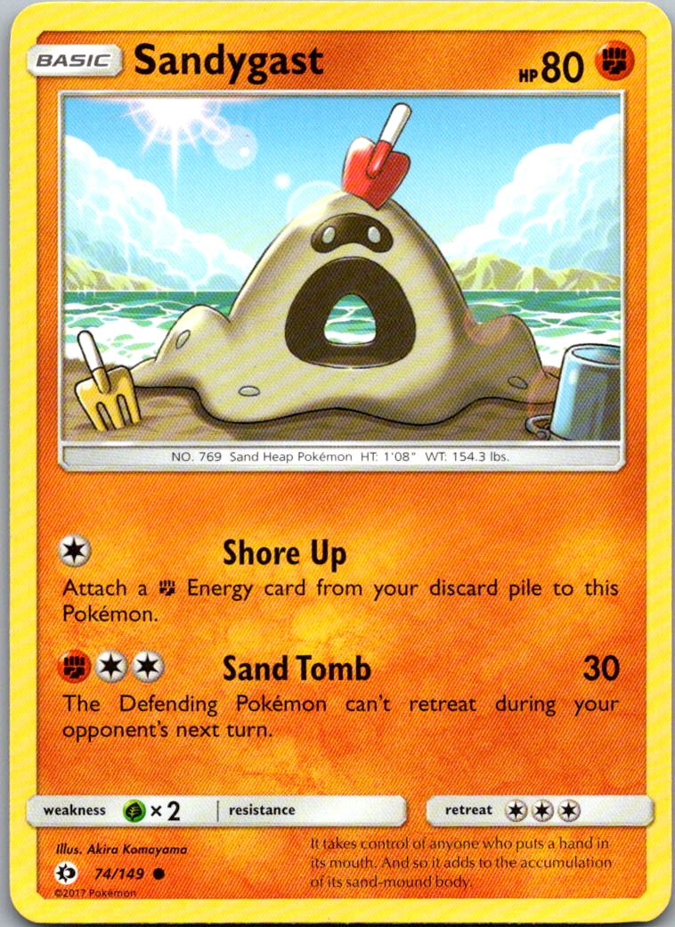 Sandygast 74/149 Common SM Base Set Pokemon Heavily Played