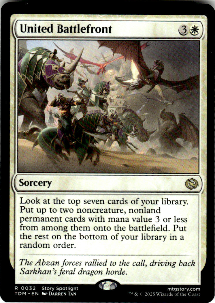 United Battlefront Tarkir: Dragonstorm 32 R Magic: The Gathering Near Mint
