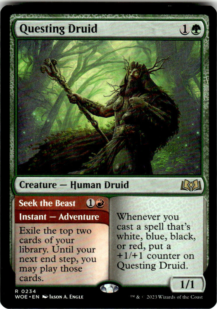 Questing Druid Wilds of Eldraine 234 R Magic: The Gathering Near Mint
