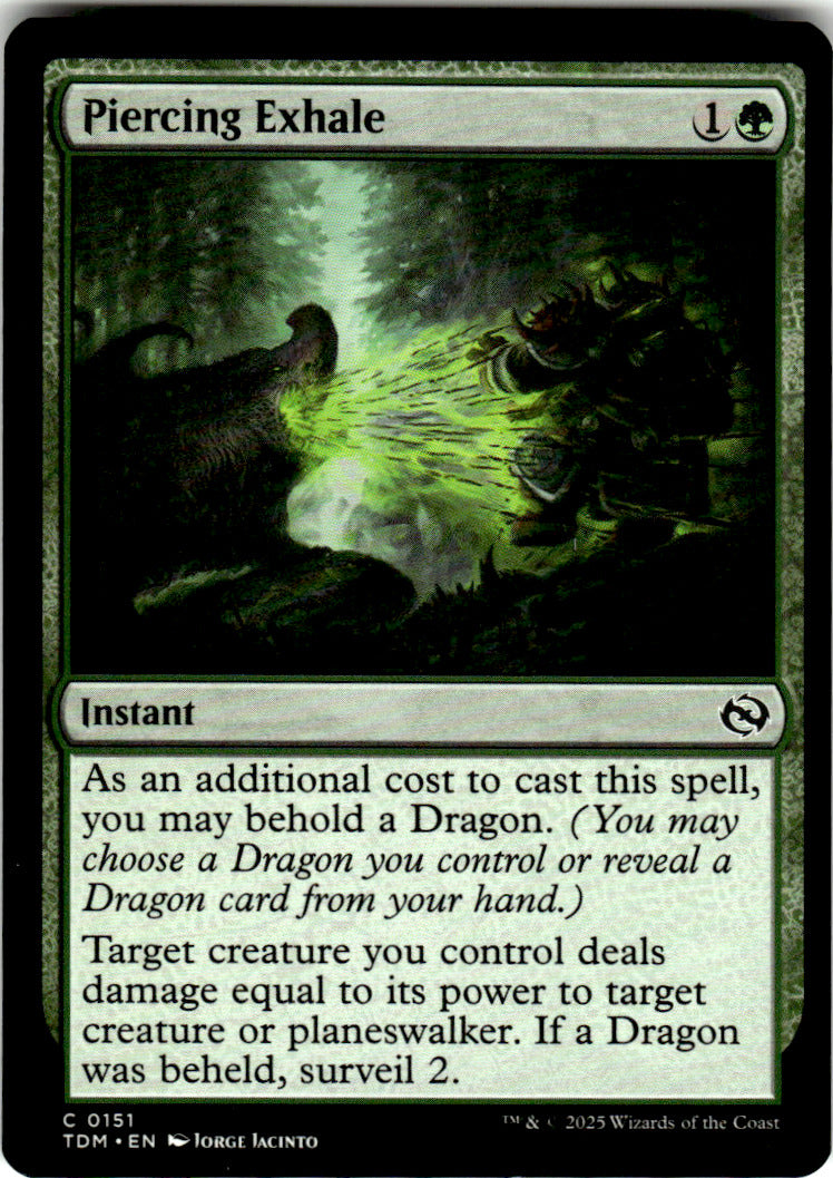 Piercing Exhale Tarkir: Dragonstorm 151 C Magic: The Gathering Near Mint
