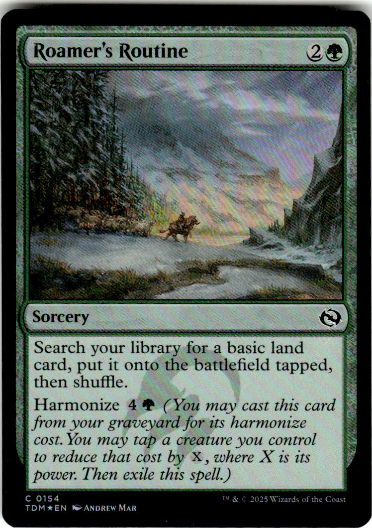 Roamer's Routine Tarkir: Dragonstorm 154 C Foil Magic: The Gathering Near Mint