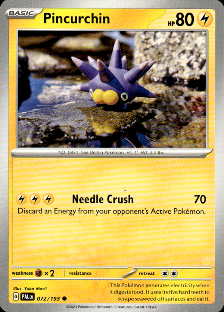 Pincurchin Paldea Evolved 072/193 Common Pokémon — English Near Mint