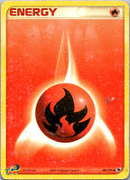 Fire Energy 108/109 Common Ruby & Sapphire Pokemon Damaged