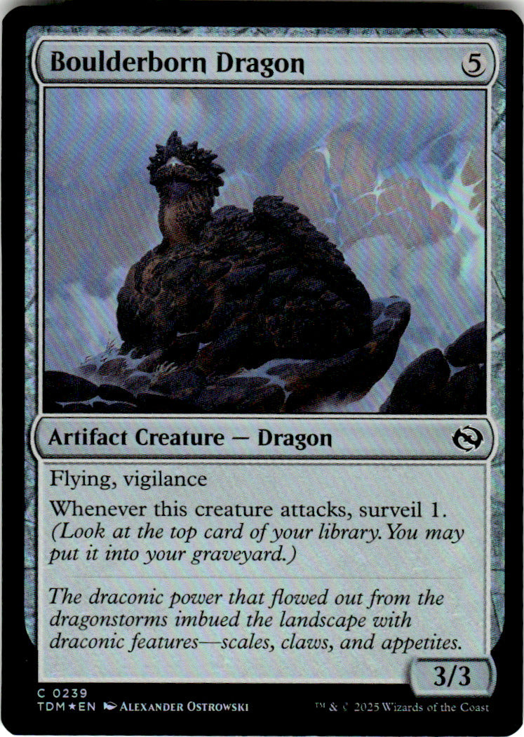 Boulderborn Dragon Tarkir: Dragonstorm 239 C Foil Magic: The Gathering Near Mint