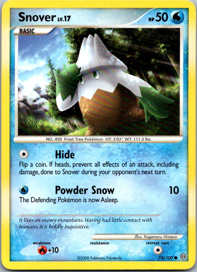 Snover 74/100 Common Stormfront Pokemon Heavily Played