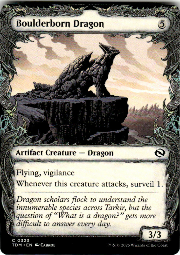 Boulderborn Dragon (Showcase) Tarkir: Dragonstorm 323 C Magic: The Gathering