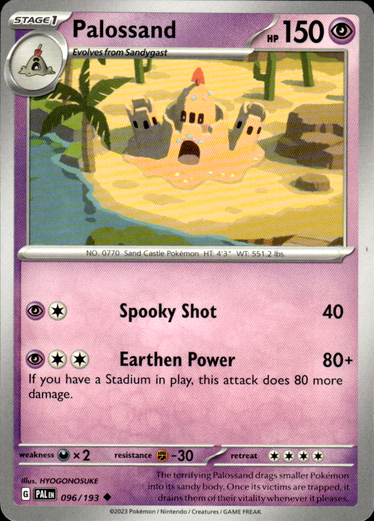 Palossand Paldea Evolved 096/193 Uncommon Pokémon — English Near Mint