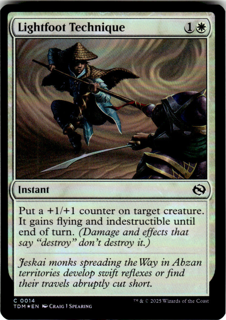 Lightfoot Technique Tarkir: Dragonstorm 14 C Foil Magic: The Gathering Near Mint
