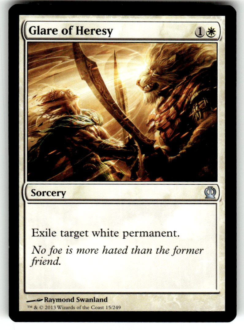 Glare of Heresy Theros 15 U Magic: The Gathering Lightly Played