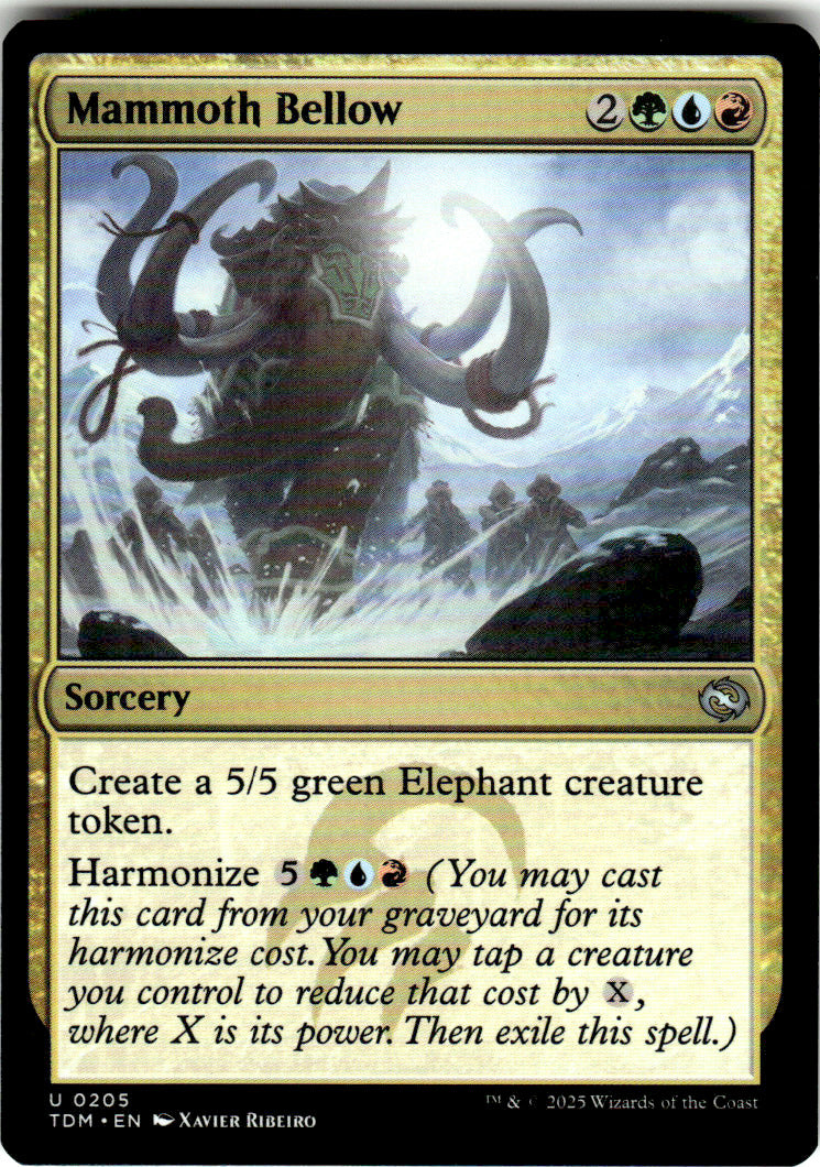 Mammoth Bellow Tarkir: Dragonstorm 205 U Magic: The Gathering Near Mint