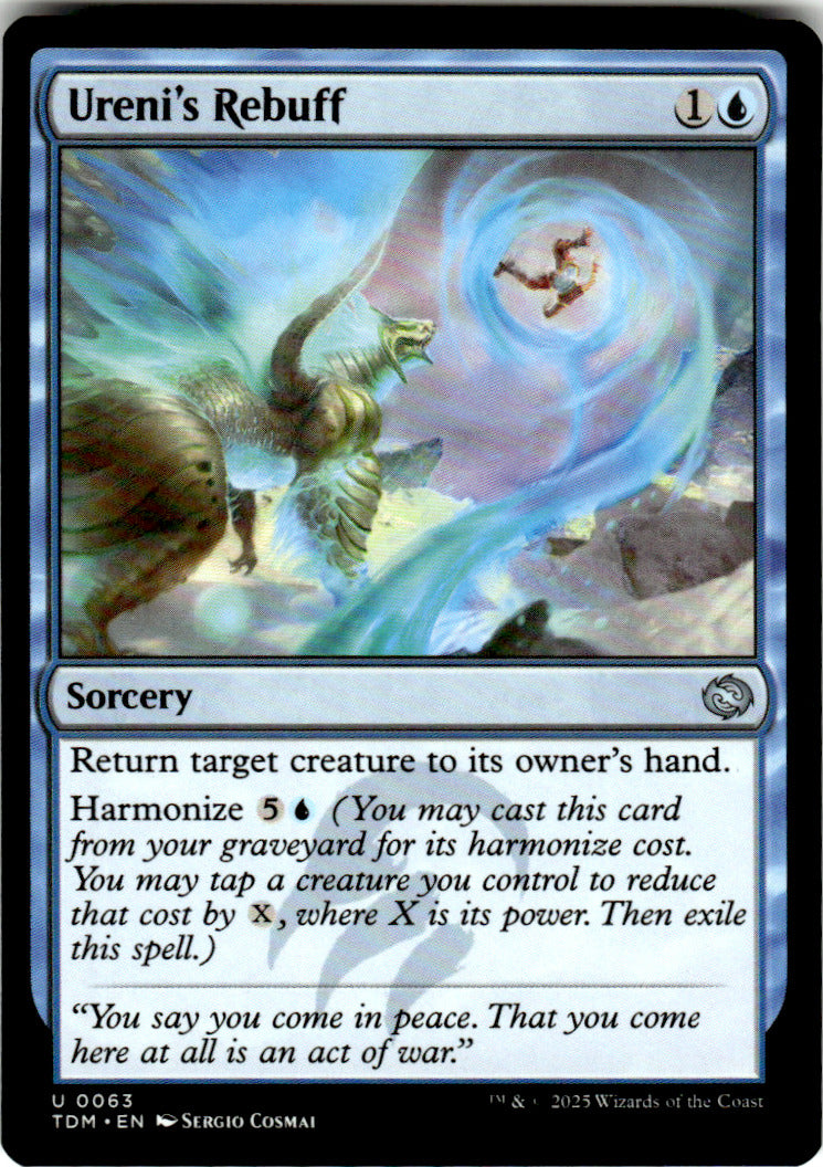Ureni's Rebuff Tarkir: Dragonstorm 63 U Magic: The Gathering Near Mint