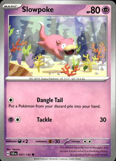Slowpoke Stellar Crown 057/142 Common Pokémon — English Near Mint