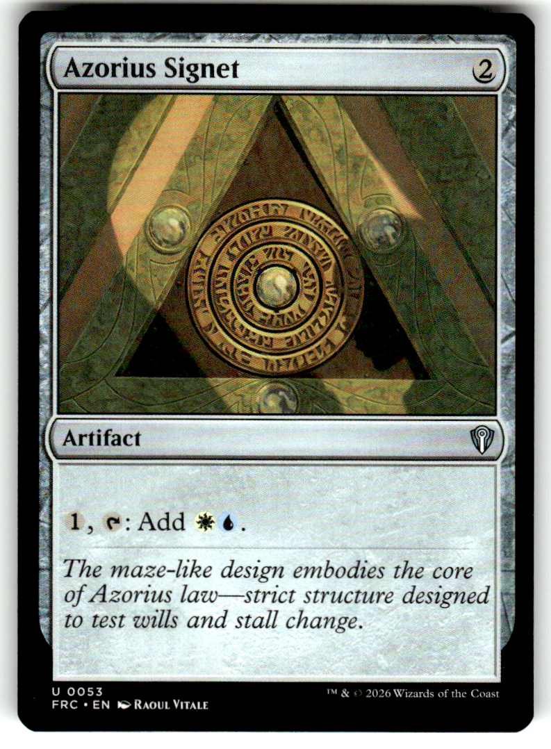 Azorius Signet Commander: Reality Fracture 53 U Magic: The Gathering Near Mint