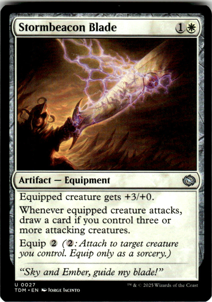 Stormbeacon Blade Tarkir: Dragonstorm 27 U Magic: The Gathering Near Mint