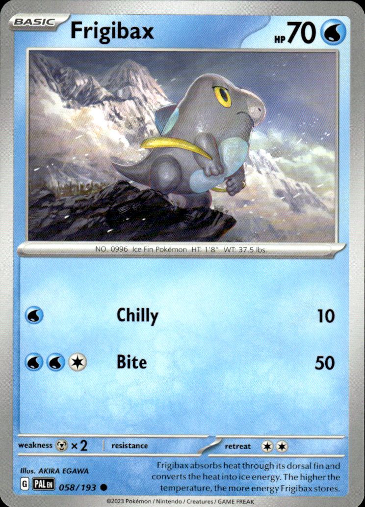 Frigibax Paldea Evolved 058/193 Common Pokémon — English Near Mint