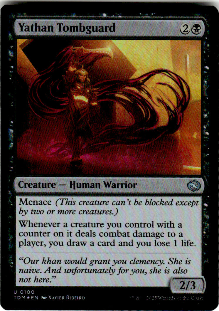 Yathan Tombguard Tarkir: Dragonstorm 100 U Foil Magic: The Gathering Near Mint