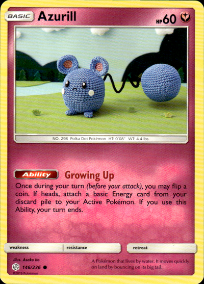 Azurill SM - Cosmic Eclipse 146/236 Common Pokémon — English Near Mint