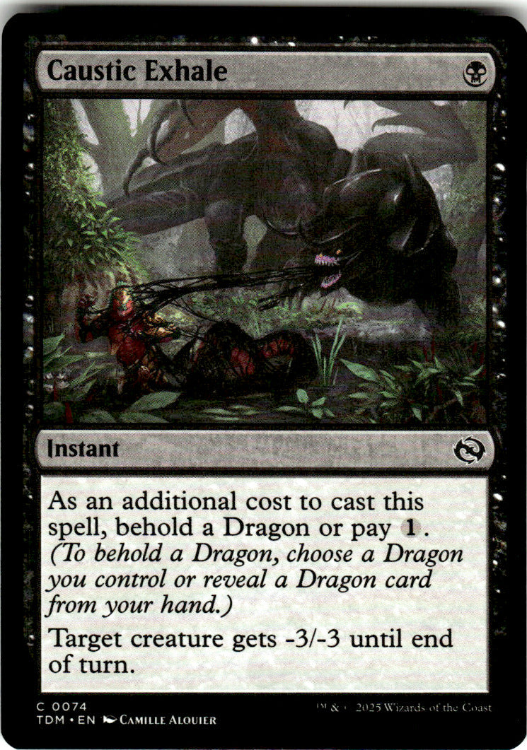 Caustic Exhale Tarkir: Dragonstorm 74 C Magic: The Gathering Near Mint