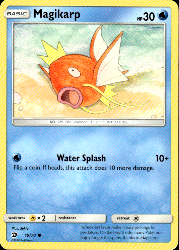 Magikarp Dragon Majesty 19/70 Common Pokémon — English Moderately Played