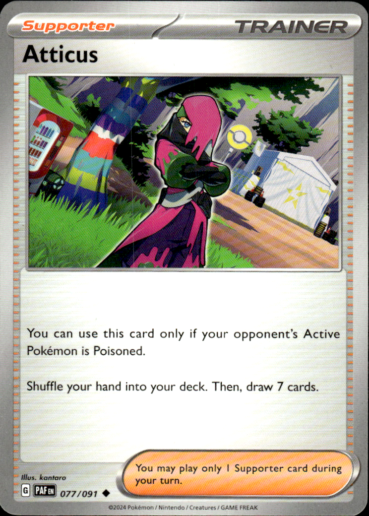Atticus Paldean Fates 077/091 Uncommon Pokémon — English Near Mint