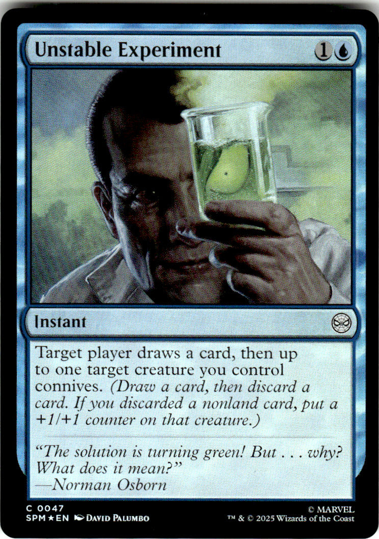Unstable Experiment Marvel's Spider-Man 47 C Foil Magic: The Gathering Near Mint
