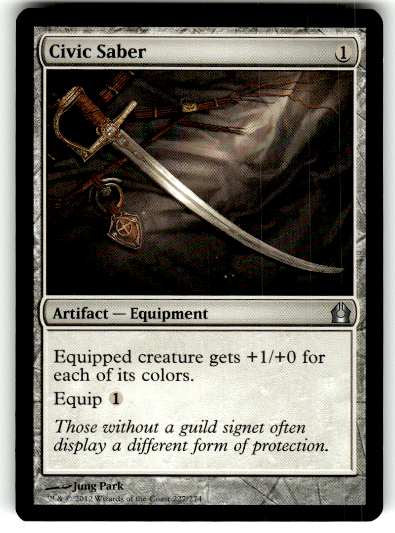 Civic Saber Return to Ravnica 227 U Magic: The Gathering Near Mint