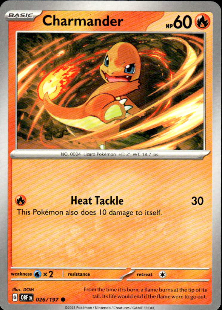 Charmander Obsidian Flames 026/197 Common Pokémon — English Near Mint