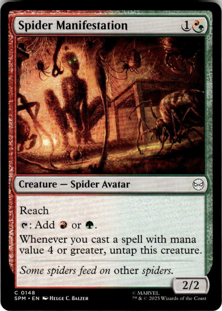 Spider Manifestation Marvel's Spider-Man 148 C Magic: The Gathering Near Mint