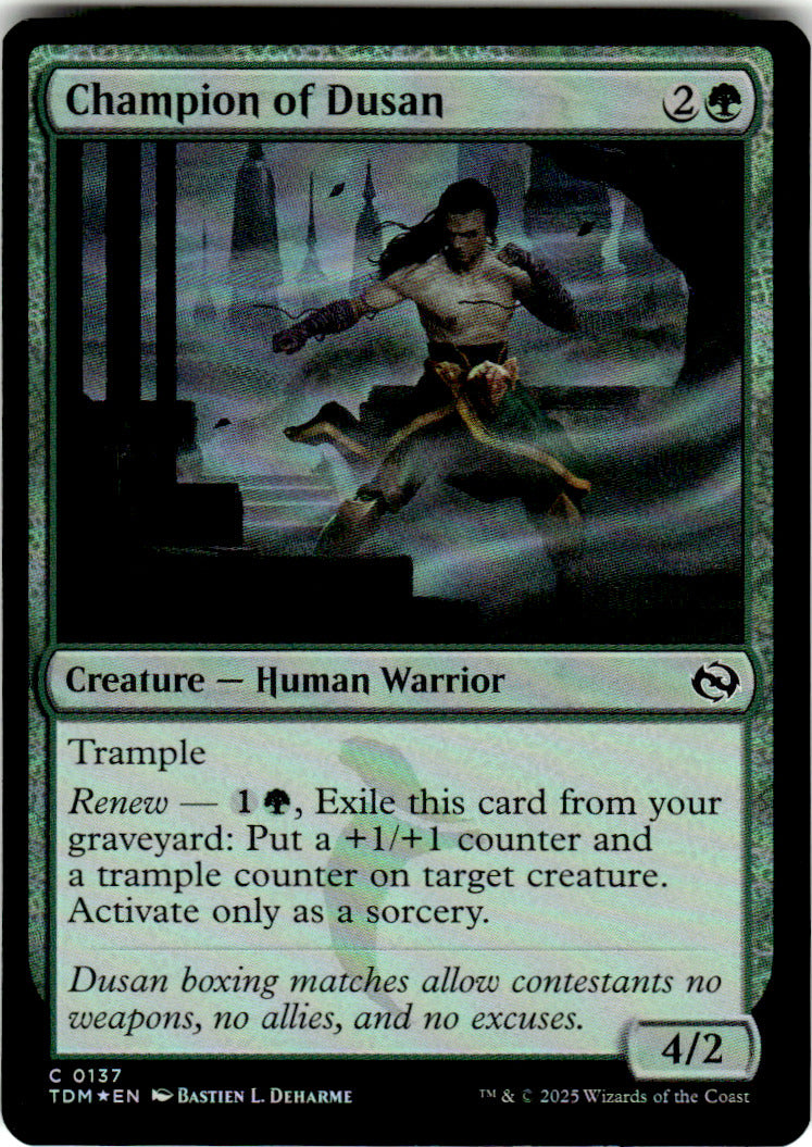Champion of Dusan Tarkir: Dragonstorm 137 C Foil Magic: The Gathering Near Mint