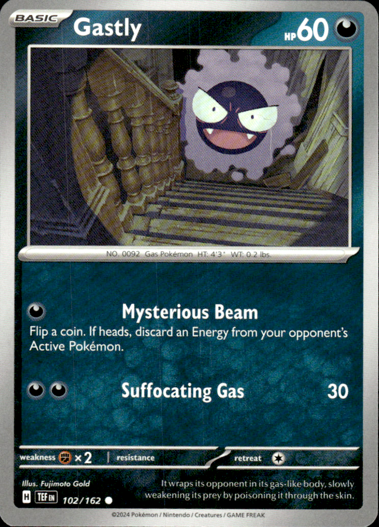 Gastly Temporal Forces 102/162 Common Pokémon — English Near Mint