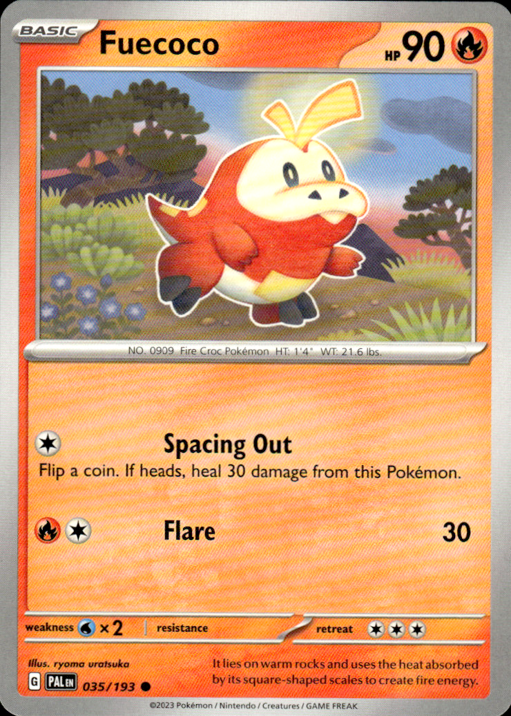 Fuecoco Paldea Evolved 035/193 Common Pokémon — English Near Mint