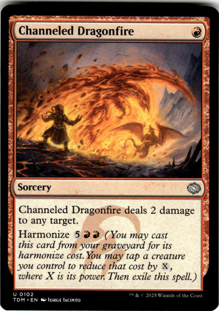 Channeled Dragonfire Tarkir: Dragonstorm 102 U Magic: The Gathering Near Mint