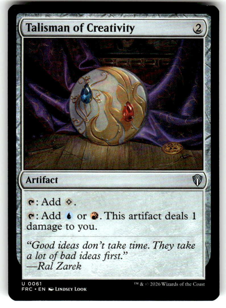 Talisman of Creativity Commander: Reality Fracture 61 U Magic: The Gathering