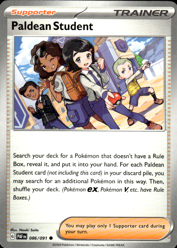 Paldean Student Paldean Fates 086/091 Common Pokémon — English Near Mint