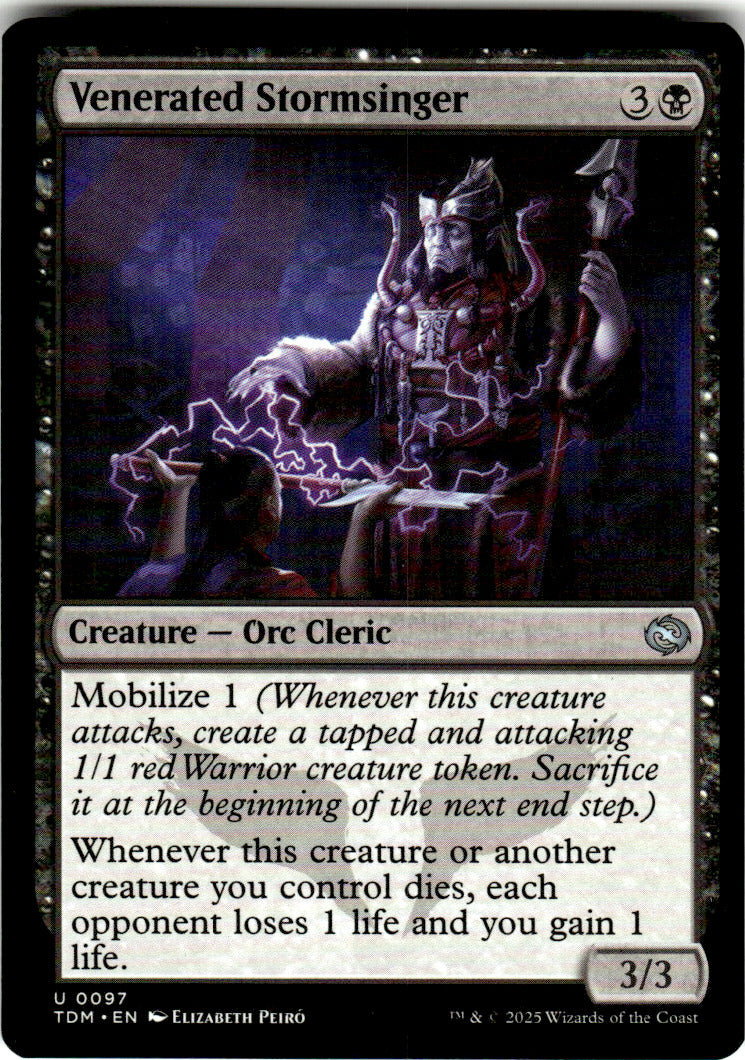 Venerated Stormsinger Tarkir: Dragonstorm 97 U Magic: The Gathering Near Mint